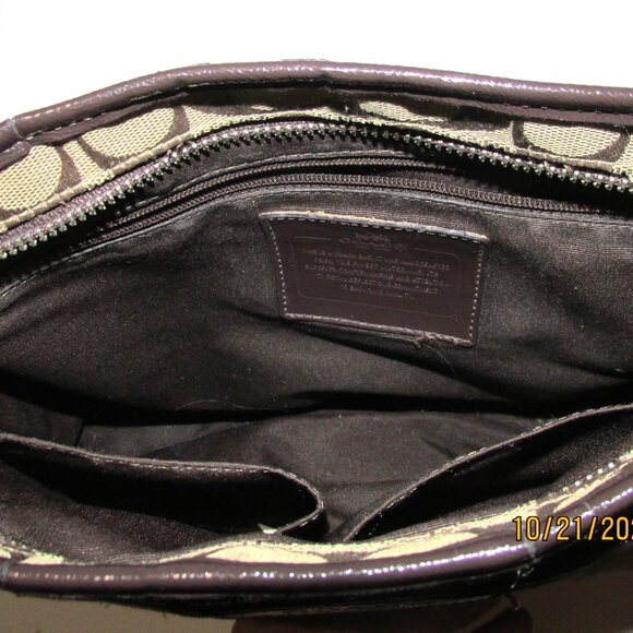 Coach F29210 Signature File Crossbody Brown Purse or Bag - Picture 10 of 15